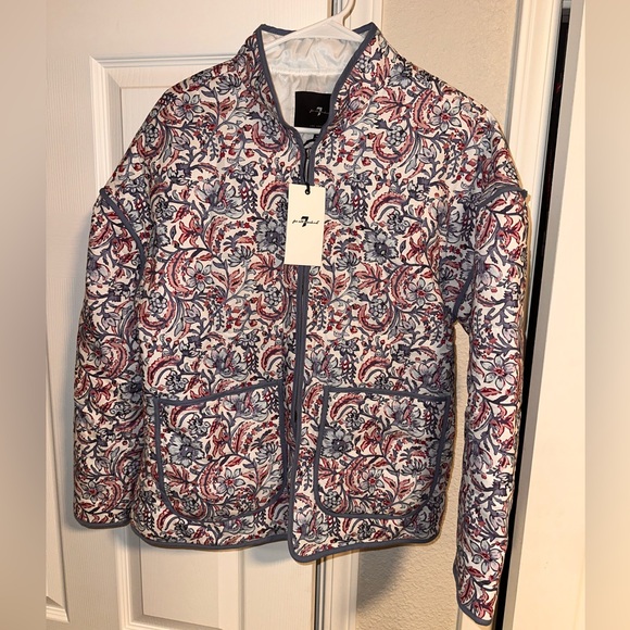 7 For All Mankind Jackets & Blazers - 7 For All Mankind Multicolor Patterned Jacket